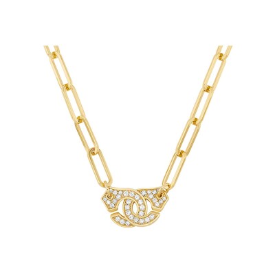 Collier Menottes dinh van R15 en or jaune et diamants