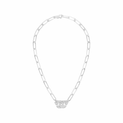 Collier Menottes dinh van en or blanc et diamants R15