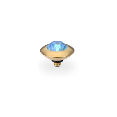 Top QUDO Tondo en métal doré et pierre de couleur ocean delite