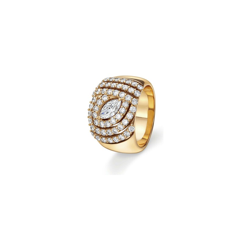 Doux ring, rose gold and diamonds