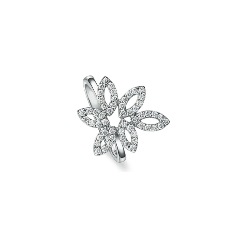 Doux Marquise ring, white gold and diamonds