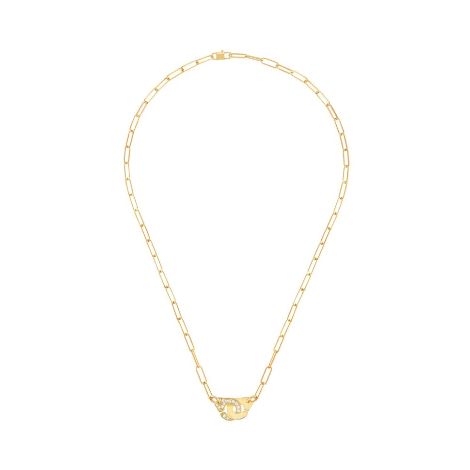 Collier Menottes dinh van R10 en or jaune et diamants