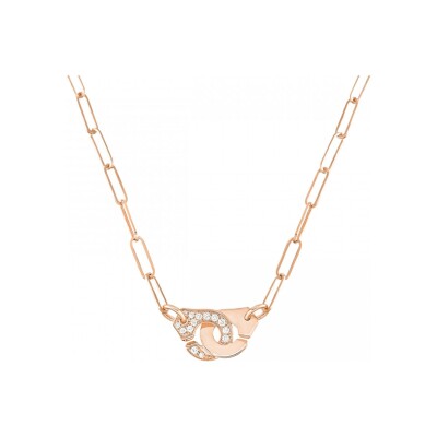 Collier dinh van Menottes R10 en or rose et diamants