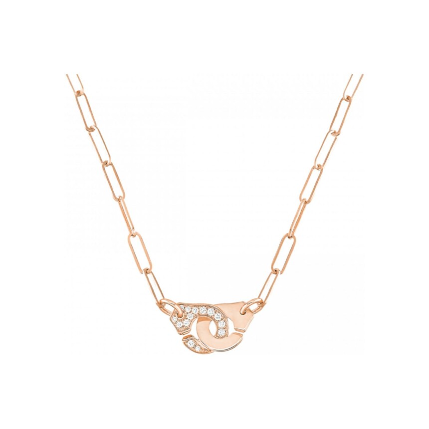 dinh van Menottes R10 necklace, rose gold and diamonds