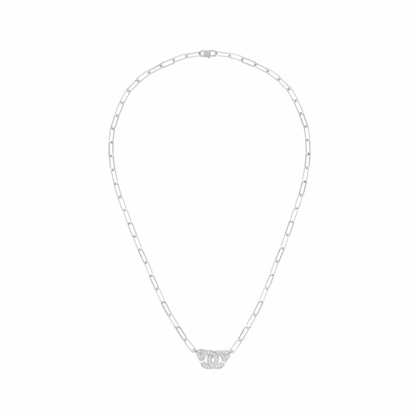Menottes dinh van necklace, white gold, diamonds, R10