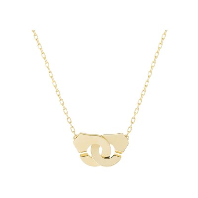 Collier dinh van Menottes dinh van en or jaune et nacre, petit modèle