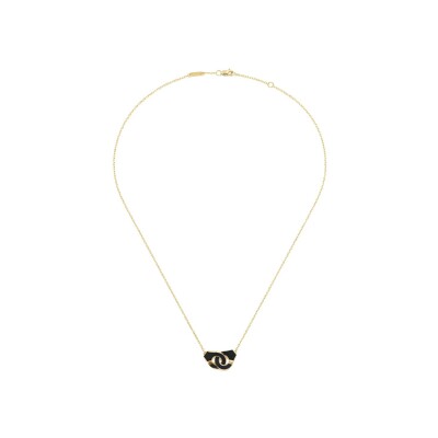 Collier dinh van Menottes dinh van en or jaune et onyx, petit modèle