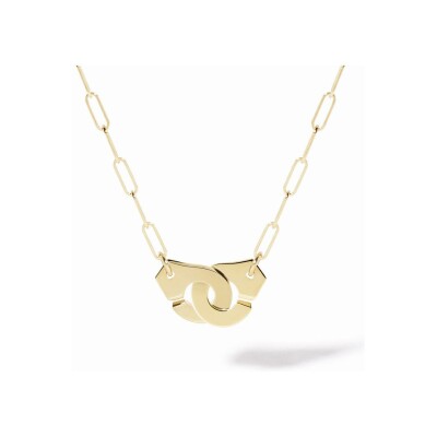Collier Menottes dinh van en or jaune, moyen modèle, 42cm