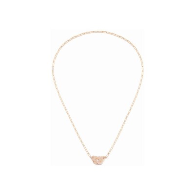 Collier Menottes dinh van en or rose, petit modèle, 42cm