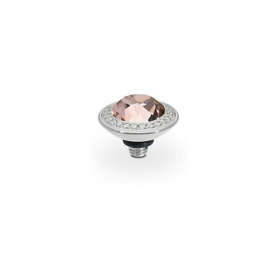Top QUDO Tondo en acier et pierre de couleur vintage rose