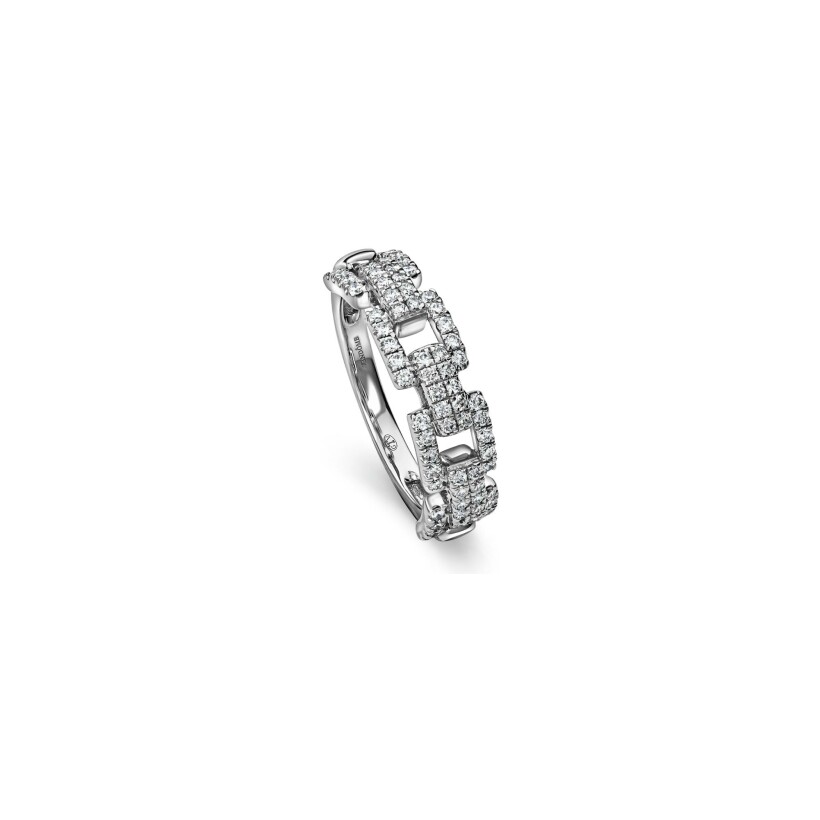 Doux ring, white gold and diamonds