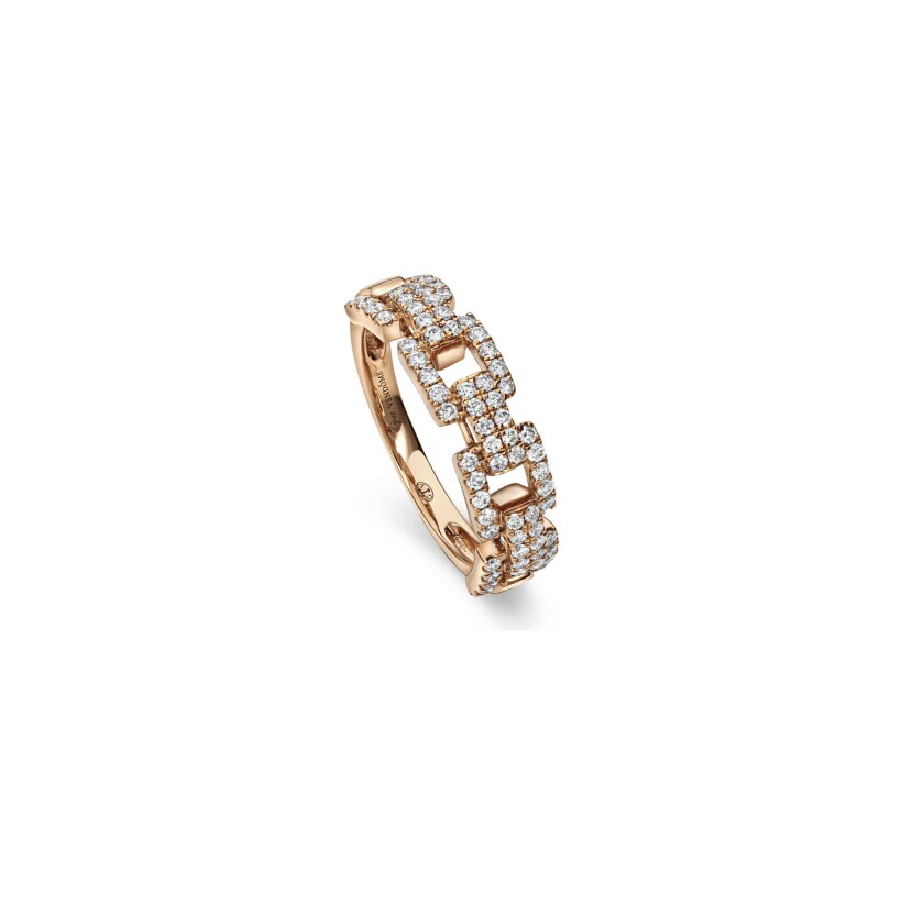 Doux ring, rose gold and diamonds