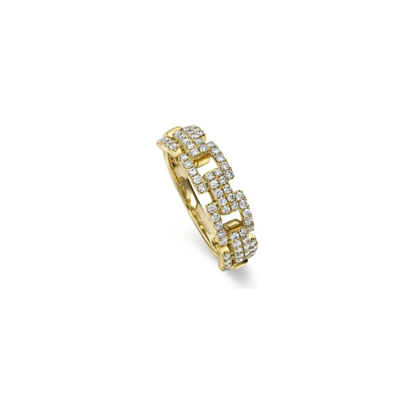 Doux ring, yellow gold and diamonds