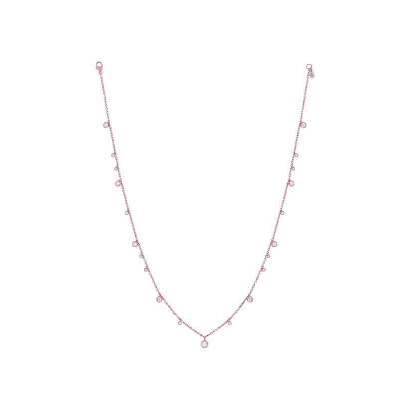 Collier Ph. Tisseront en or rose et diamants