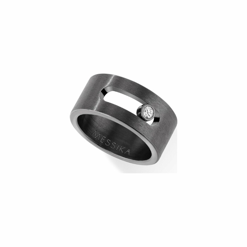 Messika Move Titanium Graphite ring, titanium, diamond