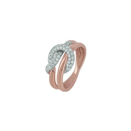 Bague Ph. Tisseront en or rose et diamants