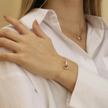 Bracelet Ph. Tisseront en or rose et diamants