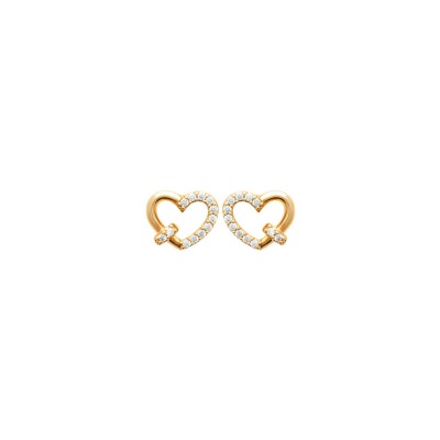 Boucles d'oreilles en plaqué or et oxydes de zirconium