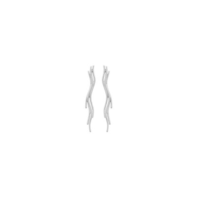Boucles d'oreilles en argent rhodié