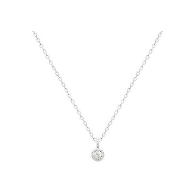 Collier en argent rhodié et oxyde de zirconium