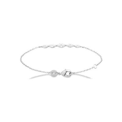 Bracelet en argent rhodié et oxyde de zirconium