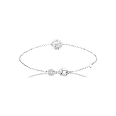 Bracelet en argent rhodié et oxyde de zirconium