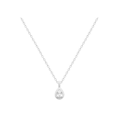 Collier en argent rhodié et oxyde de zirconium