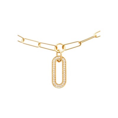 Collier en plaqué or et oxyde de zirconium