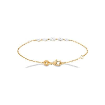 Bracelet en plaqué or et oxyde de zirconium