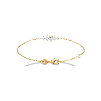 Bracelet en plaqué or et oxyde de zirconium