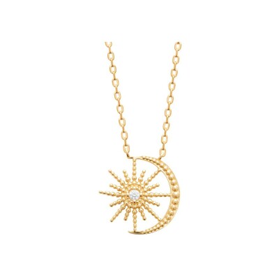Collier en plaqué or et oxyde de zirconium