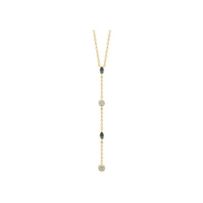 Collier en plaqué or et oxyde de zirconium