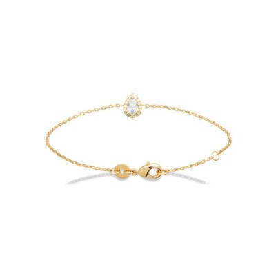 Bracelet en plaqué or et oxyde de zirconium