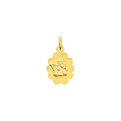 médaille ange en or jaune