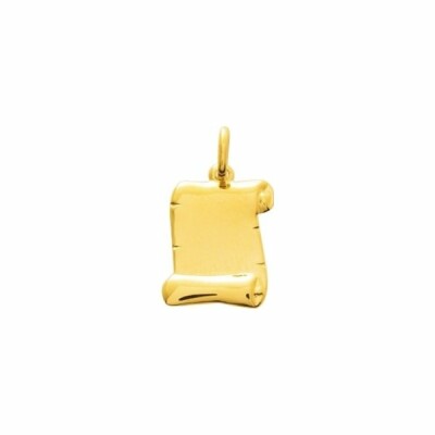 Pendentif parchemin en or jaune