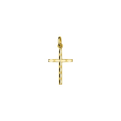 Pendentif croix en or jaune