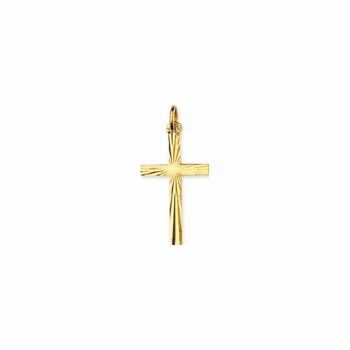 Pendentif religieux croix en or jaune