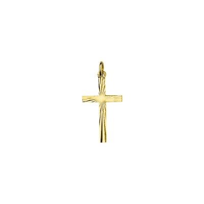 Pendentif croix en or jaune