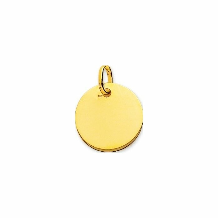 Médaille laque ronde en or jaune