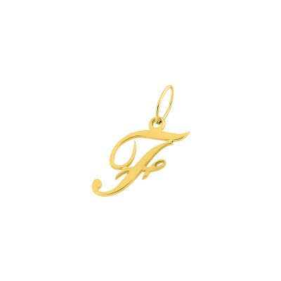 Pendentif lettre F en or jaune