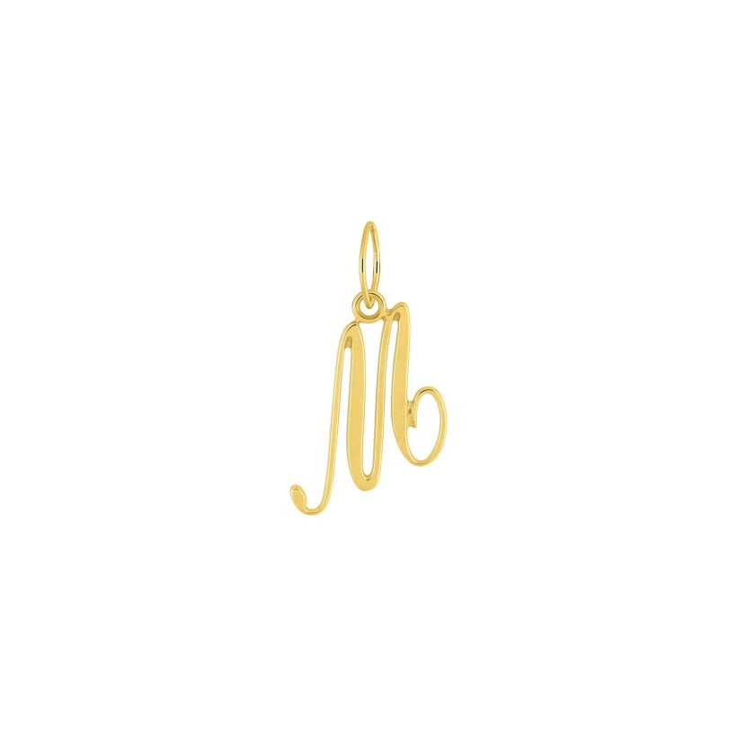 Pendentif lettre M en or jaune