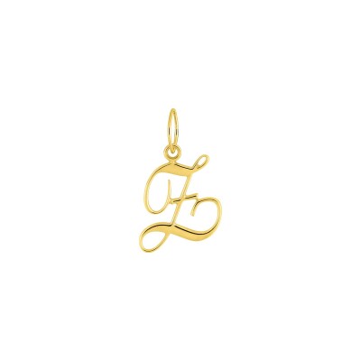 Pendentif lettre Z en or jaune