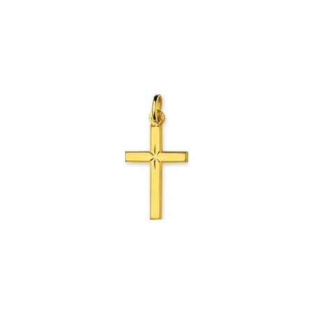 Pendentif croix en or jaune