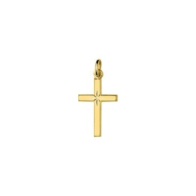 Pendentif croix en or jaune
