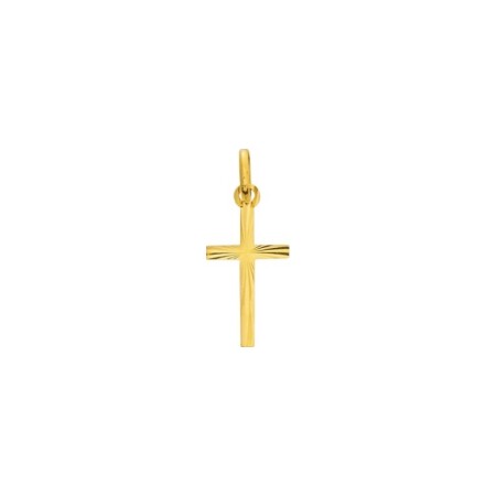 Pendentif religieux croix en or jaune