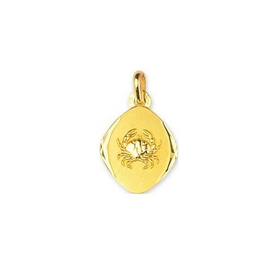 Médaille zodiaque Cancer en or jaune