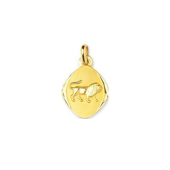 Médaille zodiaque Lion en or jaune