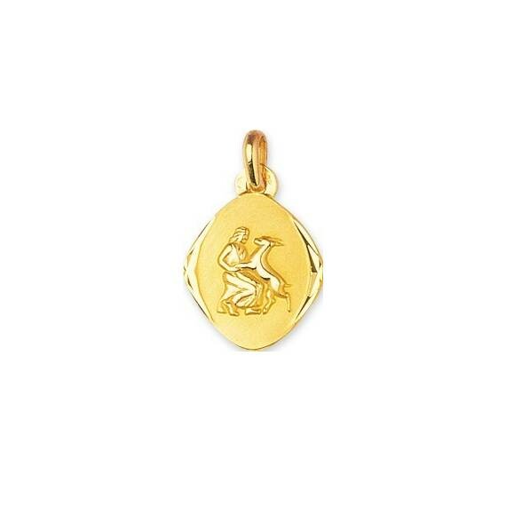 Médaille zodiaque Vierge en or jaune