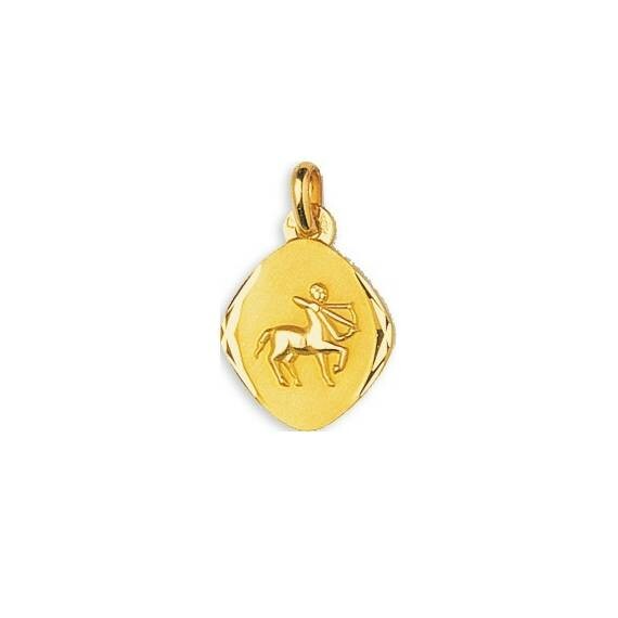 Médaille zodiaque sagitaire en or jaune