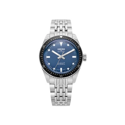 Montre Vulcain Skindiver Nautique 38mm - Blue bracelet acier
